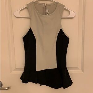 Atko color block peplum tank